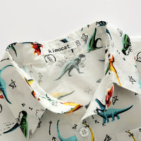Load image into Gallery viewer, Kid Boys Letters Dinosaur Print Shirts Wholesale 23030808
