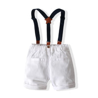 Load image into Gallery viewer, 2 Pieces Set Kid Boys Striped Shirts And Solid Color Rompers Wholesale 23030809

