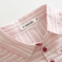 Load image into Gallery viewer, 2 Pieces Set Baby Boys Striped Polo Shirts And Solid Color Shorts Wholesale 23030810
