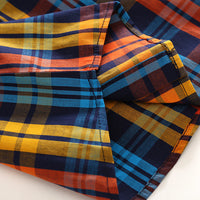 Load image into Gallery viewer, 2 Pieces Set Kid Boys Checked Shirts And Solid Color Shorts Wholesale 23030812
