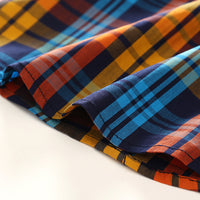 Load image into Gallery viewer, 2 Pieces Set Kid Boys Checked Shirts And Solid Color Shorts Wholesale 23030812
