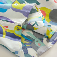 Load image into Gallery viewer, 2 Pieces Set Kid Boys Beach Print Shirts And Solid Color Shorts Wholesale 23030813
