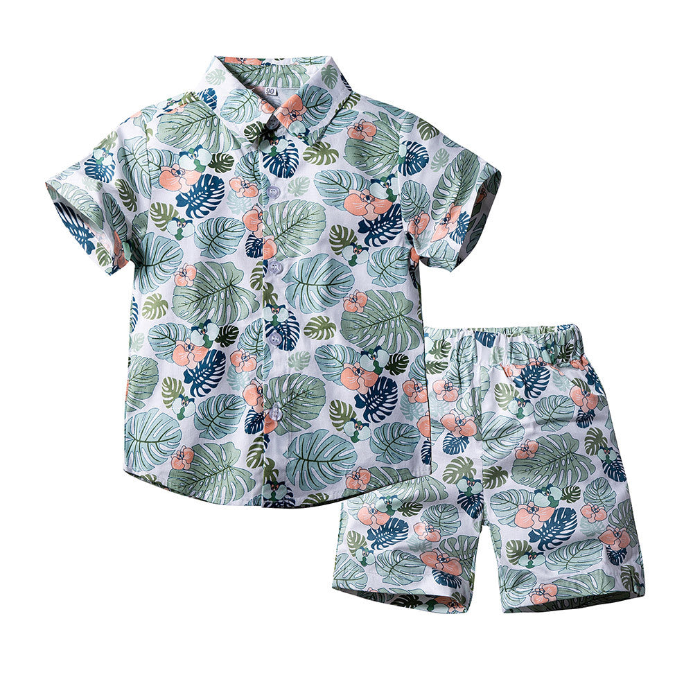 2 Pieces Set Baby Kid Boys Print Shirts And Shorts Wholesale 230308159