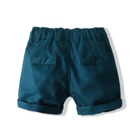 Load image into Gallery viewer, 2 Pieces Set Baby Kid Boys Plant Bow Print Shirts And Solid Color Shorts Wholesale 230308160
