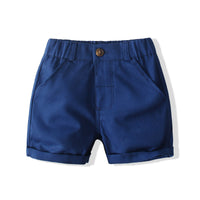 Load image into Gallery viewer, 2 Pieces Set Baby Kid Boys Plant Bow Print Shirts And Solid Color Shorts Wholesale 230308160
