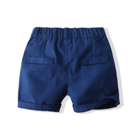 Load image into Gallery viewer, 2 Pieces Set Baby Kid Boys Plant Bow Print Shirts And Solid Color Shorts Wholesale 230308160
