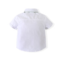 Load image into Gallery viewer, 2 Pieces Set Baby Boys Solid Color Bow Shirts And Rompers Wholesale 230308164
