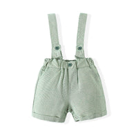 Load image into Gallery viewer, 2 Pieces Set Baby Boys Solid Color Bow Shirts And Rompers Wholesale 230308164
