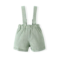 Load image into Gallery viewer, 2 Pieces Set Baby Boys Solid Color Bow Shirts And Rompers Wholesale 230308164
