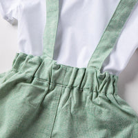 Load image into Gallery viewer, 2 Pieces Set Baby Boys Solid Color Bow Shirts And Rompers Wholesale 230308164
