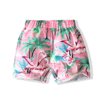 Load image into Gallery viewer, 2 Pieces Set Baby Kid Boys Beach Flamingo Plant Print Shirts And Shorts Wholesale 230308167
