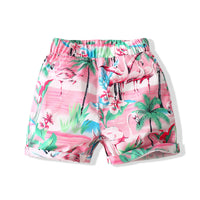 Load image into Gallery viewer, 2 Pieces Set Baby Kid Boys Beach Flamingo Plant Print Shirts And Shorts Wholesale 230308167

