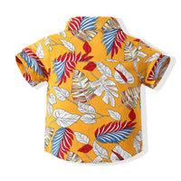 Load image into Gallery viewer, 2 Pieces Set Baby Kid Boys Bow Print Shirts And Solid Color Rompers Wholesale 230308186
