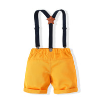 Load image into Gallery viewer, 2 Pieces Set Baby Kid Boys Bow Print Shirts And Solid Color Rompers Wholesale 230308186
