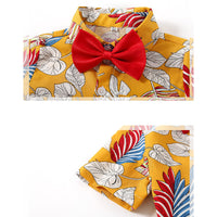 Load image into Gallery viewer, 2 Pieces Set Baby Kid Boys Bow Print Shirts And Solid Color Rompers Wholesale 230308186
