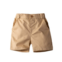 Load image into Gallery viewer, 2 Pieces Set Baby Kid Boys Striped Polo Shirts And Solid Color Shorts Wholesale 230308191
