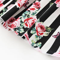 Load image into Gallery viewer, Kid Girls Striped Flower Print Dresses Wholesale 23030820
