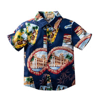 Load image into Gallery viewer, 2 Pieces Set Baby Kid Boys Tropical Print Shirts And Shorts Wholesale 230308210
