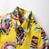 Load image into Gallery viewer, 2 Pieces Set Baby Kid Boys Tropical Print Shirts And Shorts Wholesale 230308210
