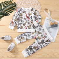 Load image into Gallery viewer, 2 Pieces Set Baby Kid Unisex Animals Cartoon Print Hoodies Sweatshirts And Pants Wholesale 230308243
