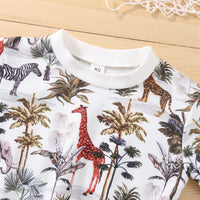 Load image into Gallery viewer, 2 Pieces Set Baby Kid Unisex Animals Cartoon Print Hoodies Sweatshirts And Pants Wholesale 230308243
