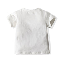 Load image into Gallery viewer, 2 Pieces Set Baby Kid Unisex Letters T-Shirts And Solid Color Ribbon Shorts Wholesale 23030827
