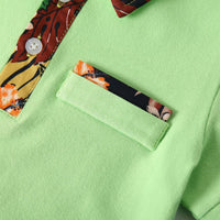 Load image into Gallery viewer, 2 Pieces Set Baby Kid Boys Flower Print Polo Shirts And Shorts Wholesale 230308278
