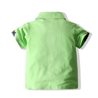 Load image into Gallery viewer, 2 Pieces Set Baby Kid Boys Flower Print Polo Shirts And Shorts Wholesale 230308278
