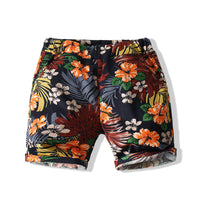 Load image into Gallery viewer, 2 Pieces Set Baby Kid Boys Flower Print Polo Shirts And Shorts Wholesale 230308278
