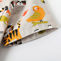 Load image into Gallery viewer, 2 Pieces Set Baby Kid Boys Animals Print Shirts And Solid Color Shorts Wholesale 230308279

