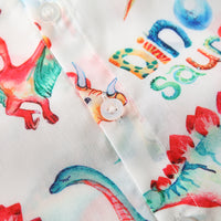 Load image into Gallery viewer, 2 Pieces Set Baby Kid Boys Dinosaur Print Shirts And Solid Color Shorts Wholesale 230308280
