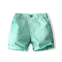 Load image into Gallery viewer, 2 Pieces Set Baby Kid Boys Dinosaur Print Shirts And Solid Color Shorts Wholesale 230308280
