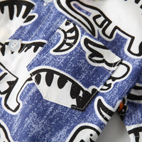 Load image into Gallery viewer, 2 Pieces Set Baby Kid Boys Dinosaur Print Shirts And Solid Color Rompers Wholesale 230308282
