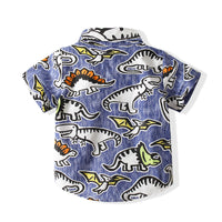Load image into Gallery viewer, 2 Pieces Set Baby Kid Boys Dinosaur Print Shirts And Solid Color Rompers Wholesale 230308282
