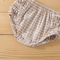 Load image into Gallery viewer, 2 Pieces Set Baby Girls Checked Tops And Shorts Wholesale 230308284
