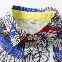 Load image into Gallery viewer, 2 Pieces Set Baby Kid Boys Print Shirts And Solid Color Shorts Wholesale 230308287
