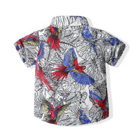 Load image into Gallery viewer, 2 Pieces Set Baby Kid Boys Print Shirts And Solid Color Shorts Wholesale 230308287
