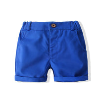 Load image into Gallery viewer, 2 Pieces Set Baby Kid Boys Print Shirts And Solid Color Shorts Wholesale 230308287
