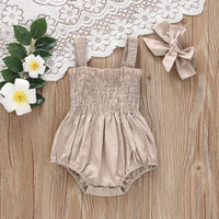 Load image into Gallery viewer, Baby Girls Solid Color Rompers Wholesale 230308293
