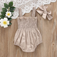 Load image into Gallery viewer, Baby Girls Solid Color Rompers Wholesale 230308293
