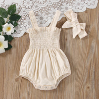 Load image into Gallery viewer, Baby Girls Solid Color Rompers Wholesale 230308293
