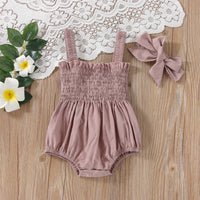 Load image into Gallery viewer, Baby Girls Solid Color Rompers Wholesale 230308293
