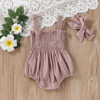 Load image into Gallery viewer, Baby Girls Solid Color Rompers Wholesale 230308293
