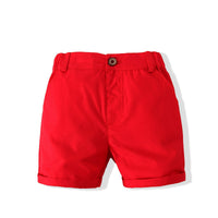 Load image into Gallery viewer, 2 Pieces Set Baby Kid Boys Flower Print Shirts And Solid Color Shorts Wholesale 230308297
