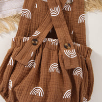 Load image into Gallery viewer, Baby Girls Rainbow Print Rompers Wholesale 230308299
