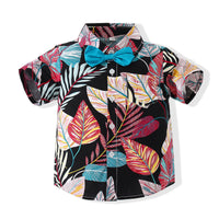 Load image into Gallery viewer, 2 Pieces Set Baby Kid Boys Tropical Shirts And Solid Color Shorts Wholesale 230308302
