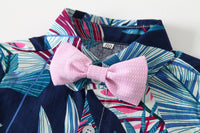 Load image into Gallery viewer, 2 Pieces Set Baby Kid Boys Tropical Shirts And Solid Color Shorts Wholesale 230308302
