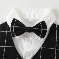 Load image into Gallery viewer, 2 Pieces Set Baby Kid Boys Color-blocking Checked T-Shirts And Shorts Wholesale 230308303
