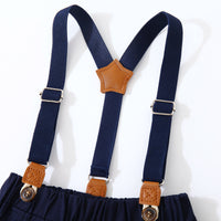 Load image into Gallery viewer, 2 Pieces Set Baby Kid Boys Dressy Solid Color Shirts And Rompers Wholesale 230308307
