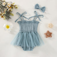 Load image into Gallery viewer, Baby Girls Solid Color Lace Rompers Wholesale 230308310
